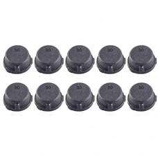 YaeTek 3/4" Black Cast Malleable Iron Pipe Fitting Cap - DIY Pipe Furniture - 3/4 Inch - Industrial Piping - Plumbing Supplies - 10-Pack - B07F1MVT3B